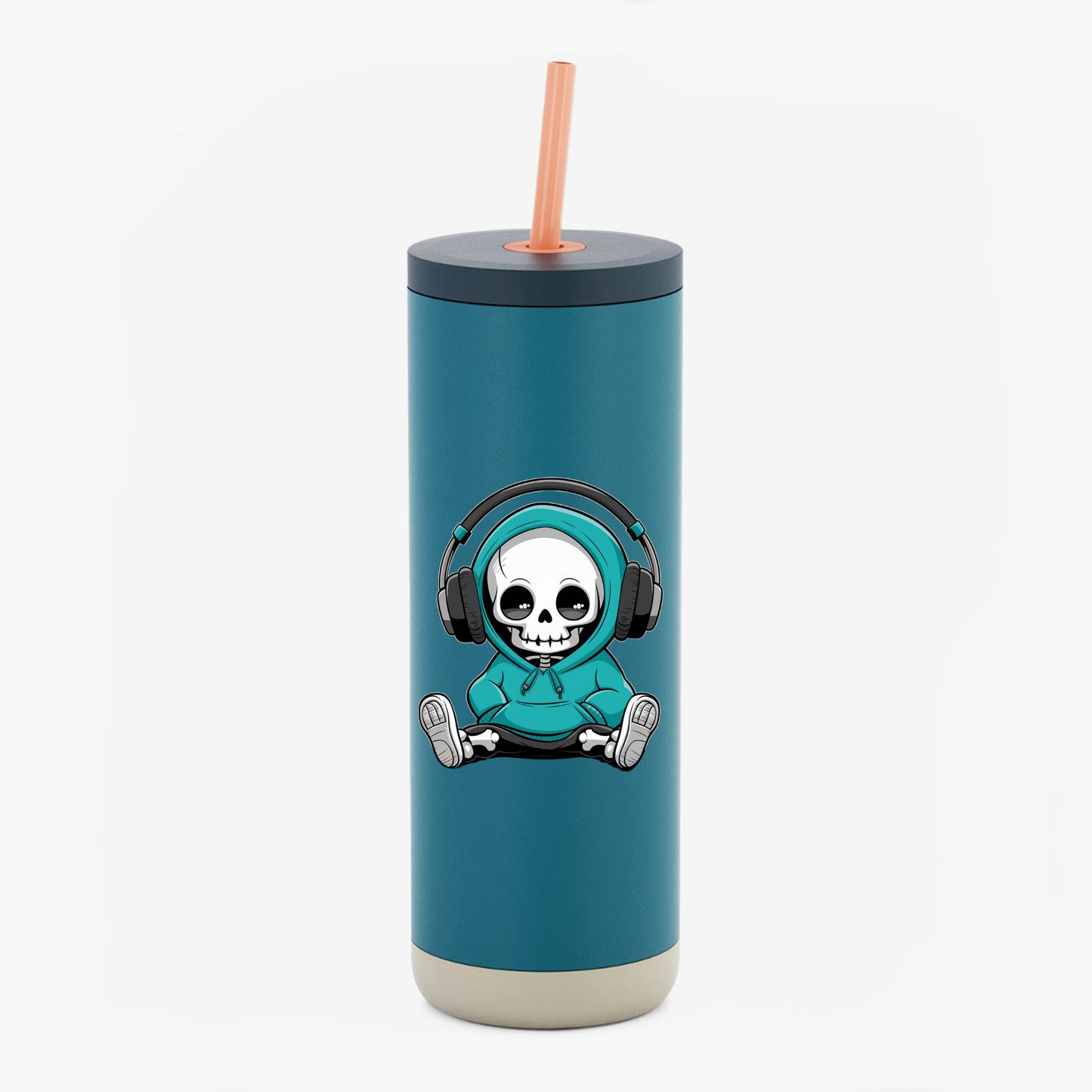 Chill Vibes Skull Tumbler - 20oz Sip Cup for Music Lovers