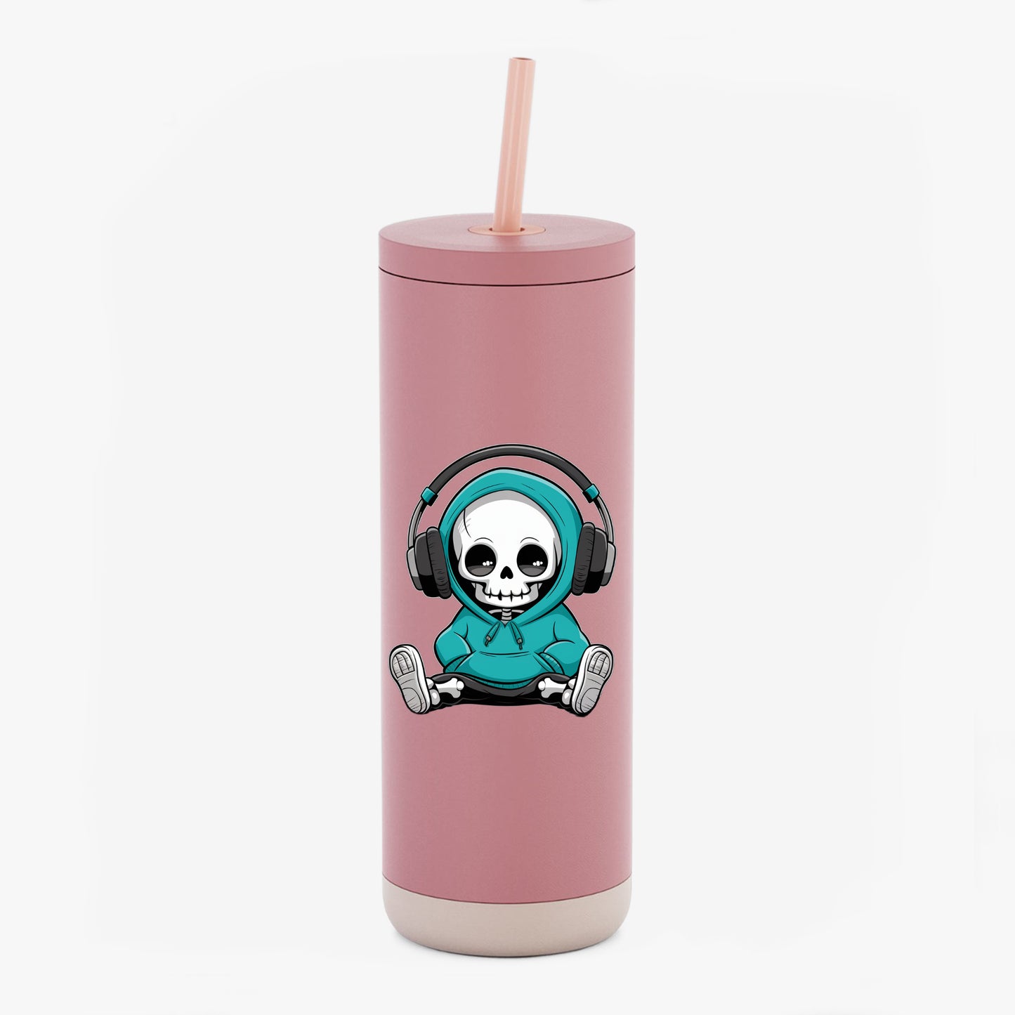 Chill Vibes Skull Tumbler - 20oz Sip Cup for Music Lovers