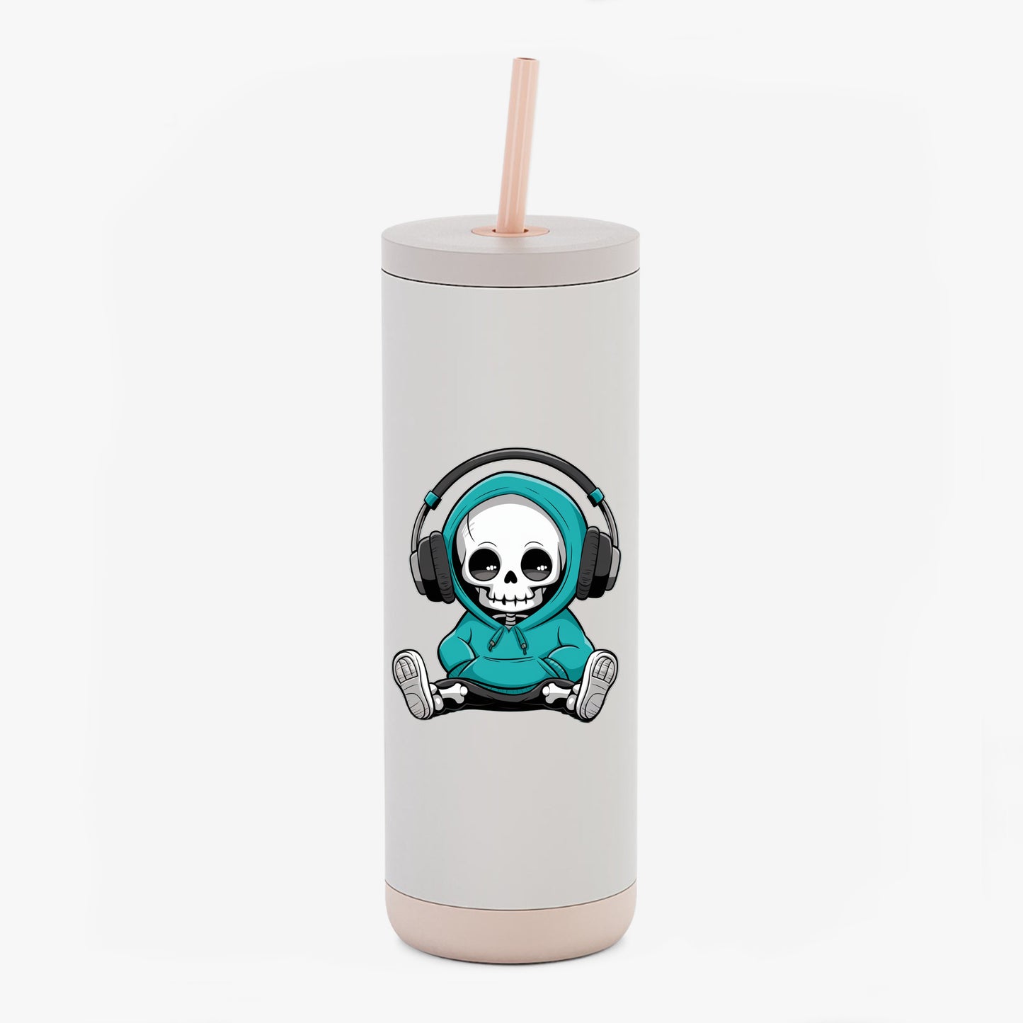 Chill Vibes Skull Tumbler - 20oz Sip Cup for Music Lovers