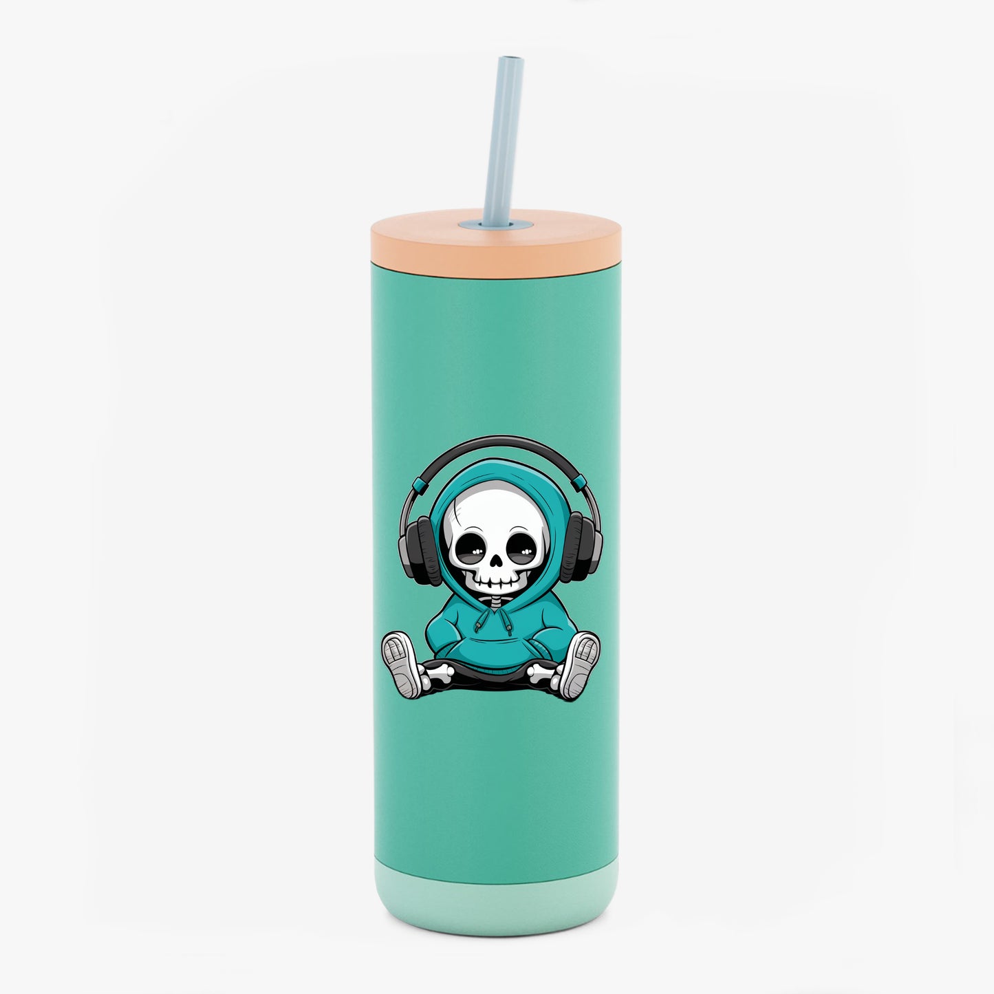 Chill Vibes Skull Tumbler - 20oz Sip Cup for Music Lovers