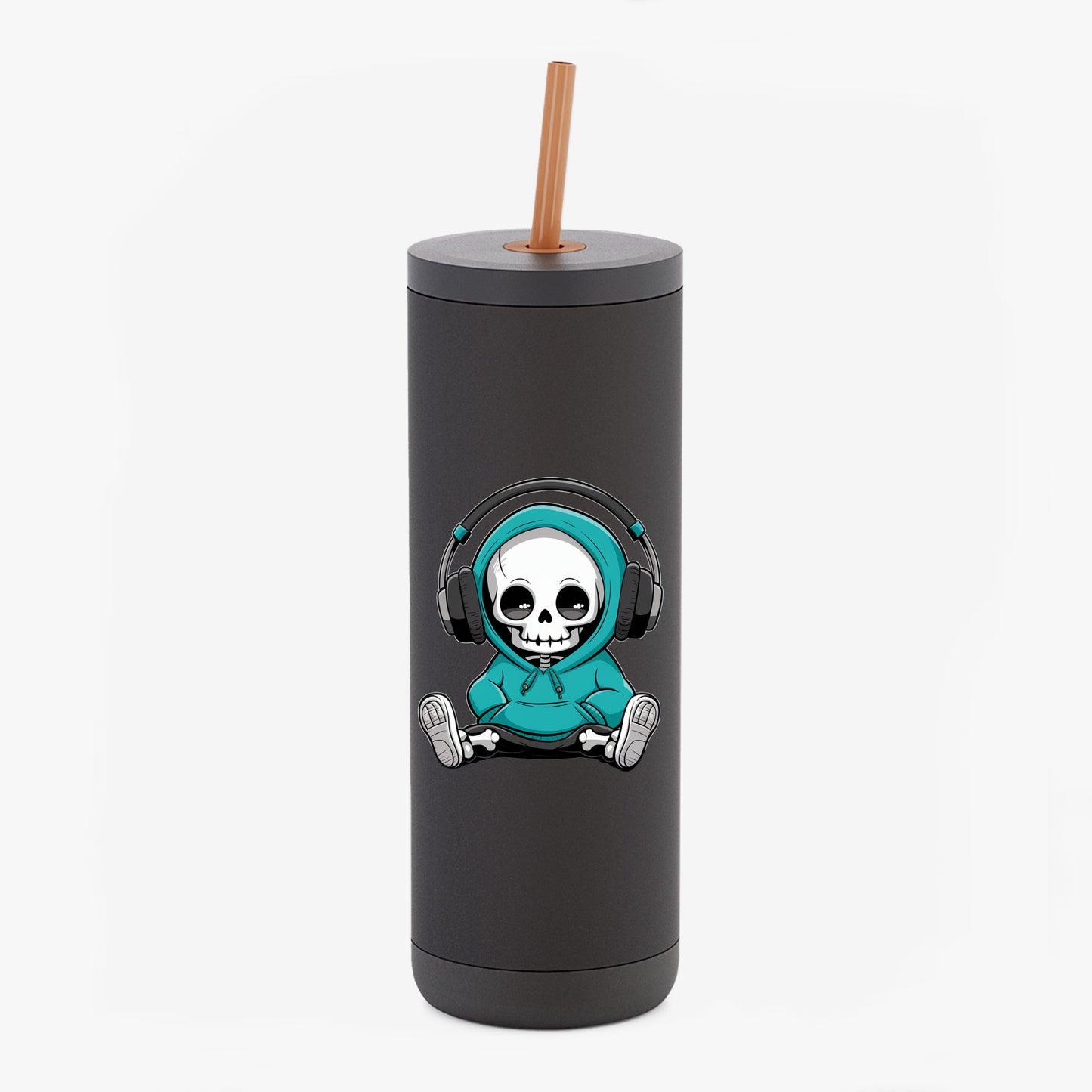 Chill Vibes Skull Tumbler - 20oz Sip Cup for Music Lovers