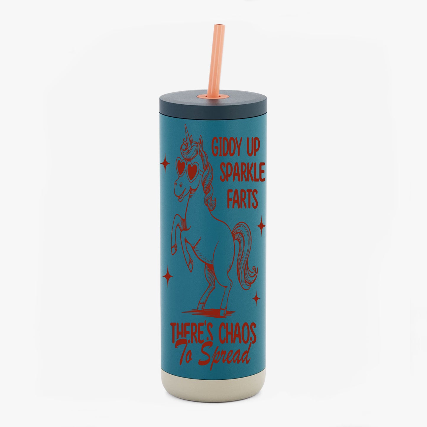 Giddy Up Sparkle Farts Unicorn Tumblers - 20oz Chaos Spreading Drinkware