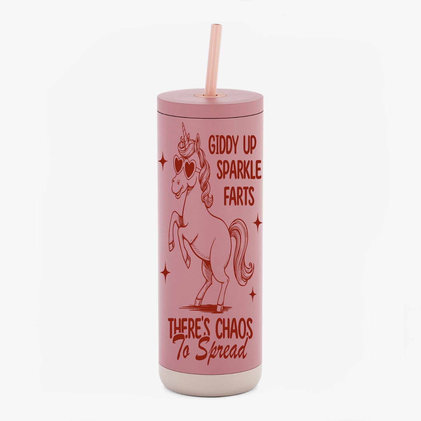 Giddy Up Sparkle Farts Unicorn Tumblers - 20oz Chaos Spreading Drinkware