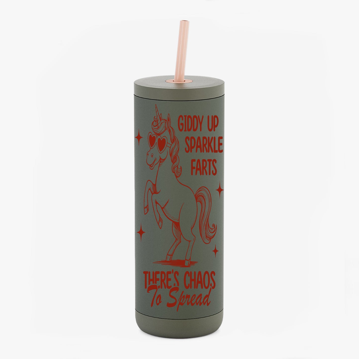 Giddy Up Sparkle Farts Unicorn Tumblers - 20oz Chaos Spreading Drinkware