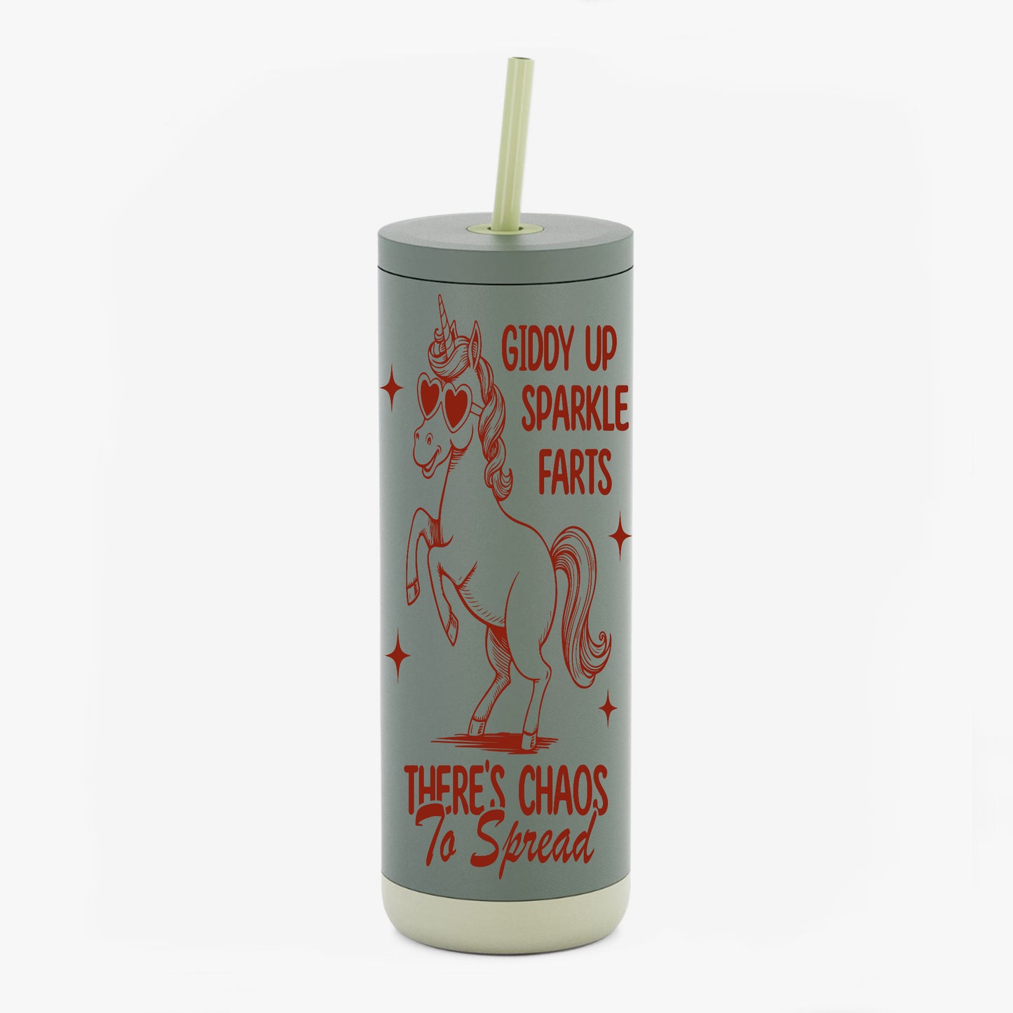 Giddy Up Sparkle Farts Unicorn Tumblers - 20oz Chaos Spreading Drinkware