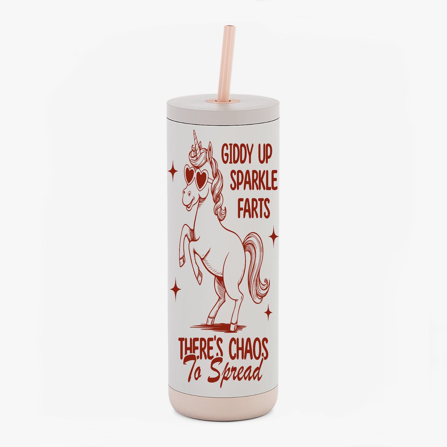 Giddy Up Sparkle Farts Unicorn Tumblers - 20oz Chaos Spreading Drinkware