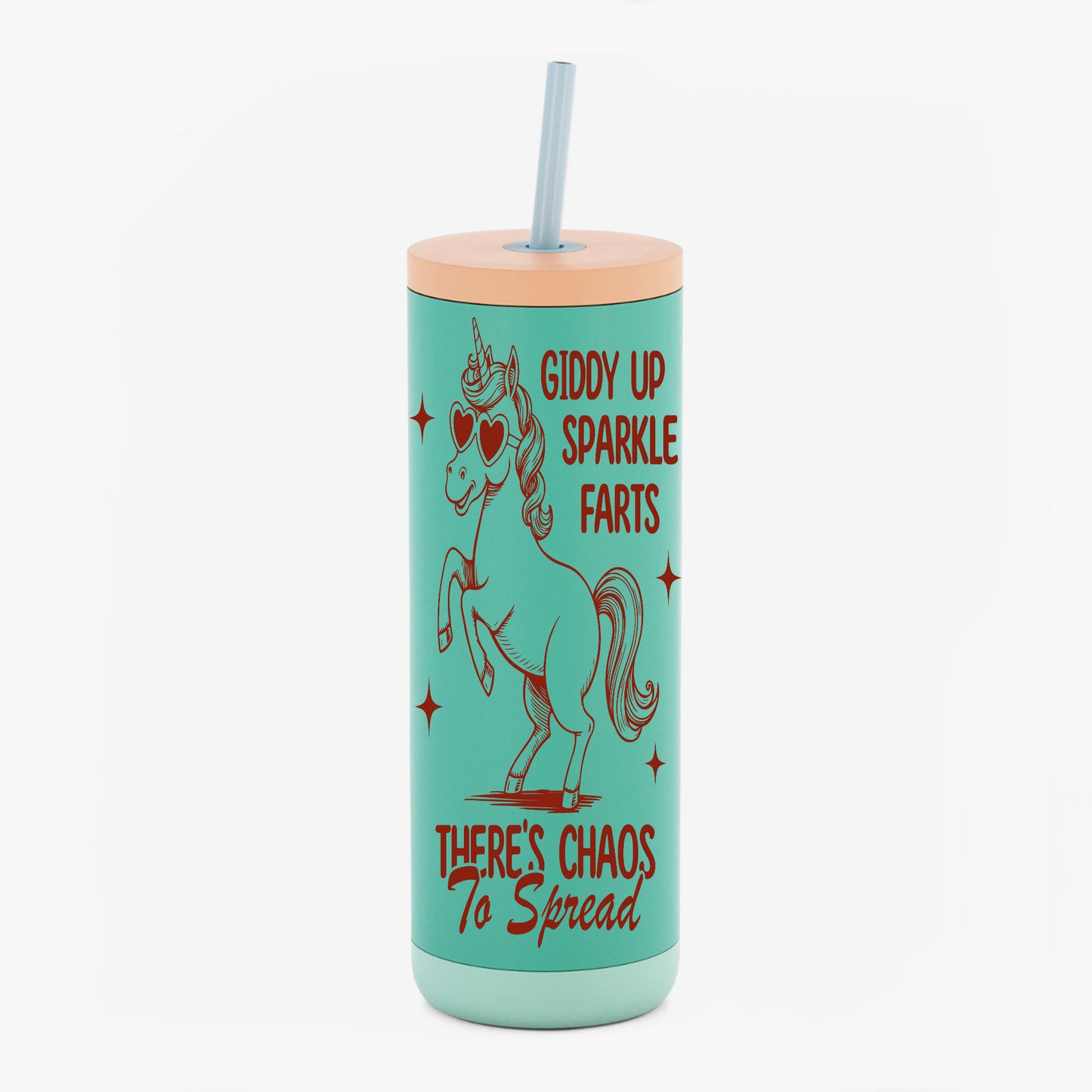 Giddy Up Sparkle Farts Unicorn Tumblers - 20oz Chaos Spreading Drinkware
