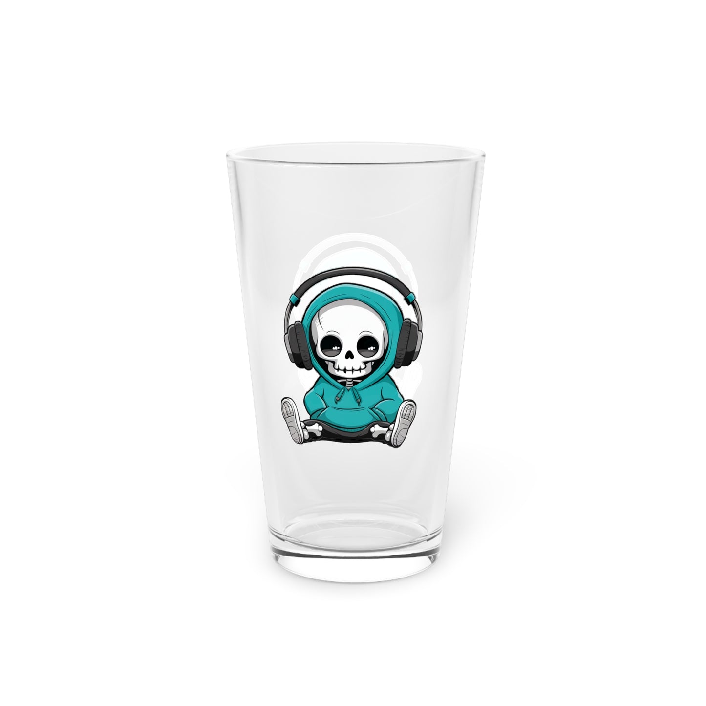Cool Skeleton Pint Glass - 16oz | Perfect for Parties and Halloween