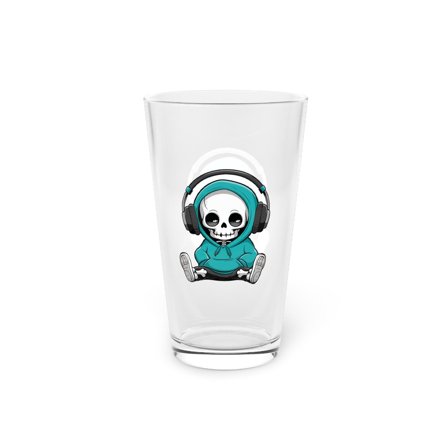Cool Skeleton Pint Glass - 16oz | Perfect for Parties and Halloween