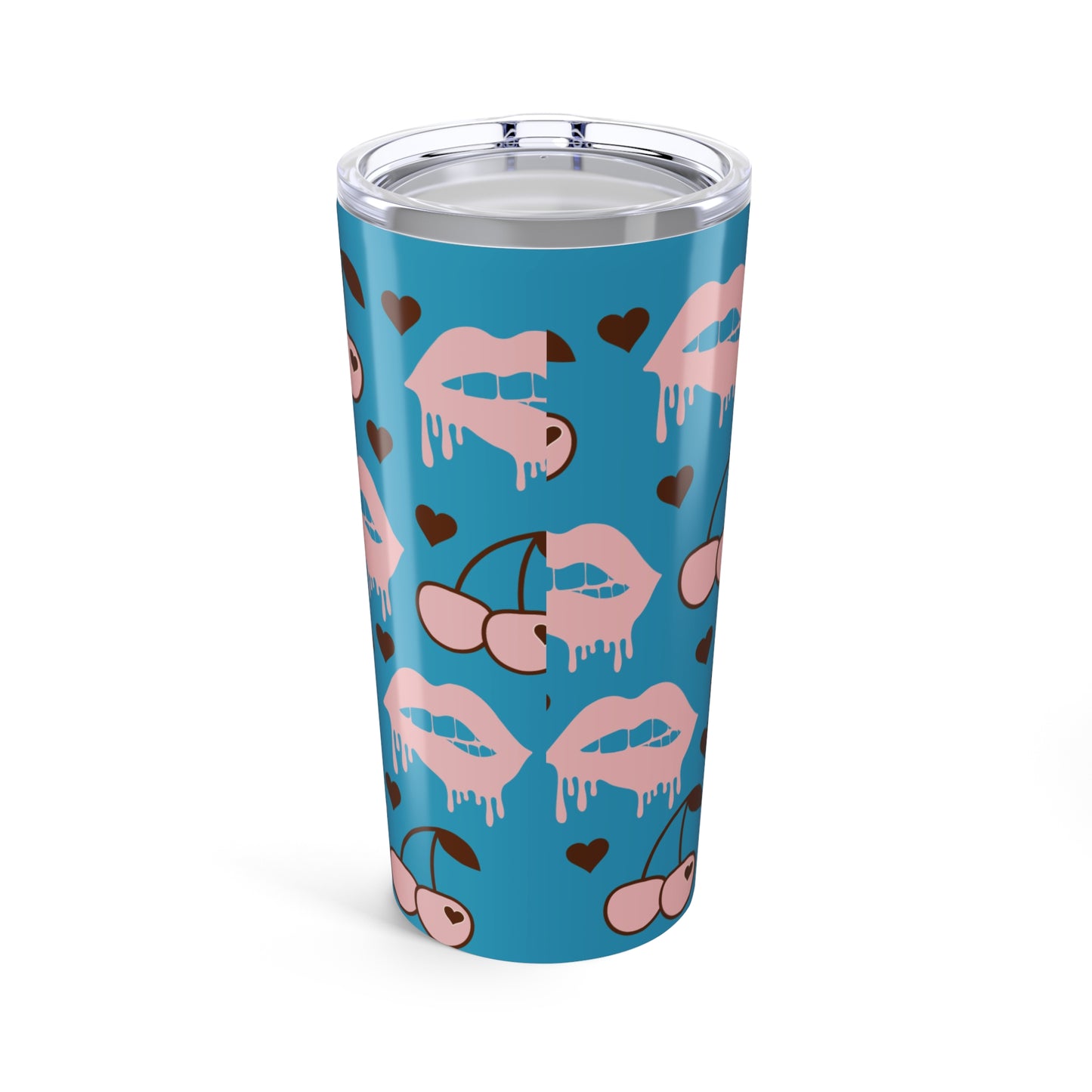 Chic Kiss & Cherry 20oz Tumbler - Fun Travel Mug for Lovers