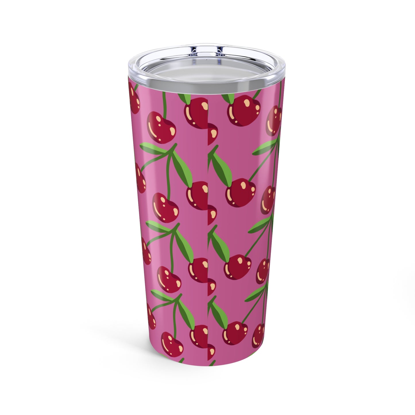 Blushing Cherry 20oz Tumbler - Cute Pink Fruit Insulated Drinkware for Summer Heating Up
