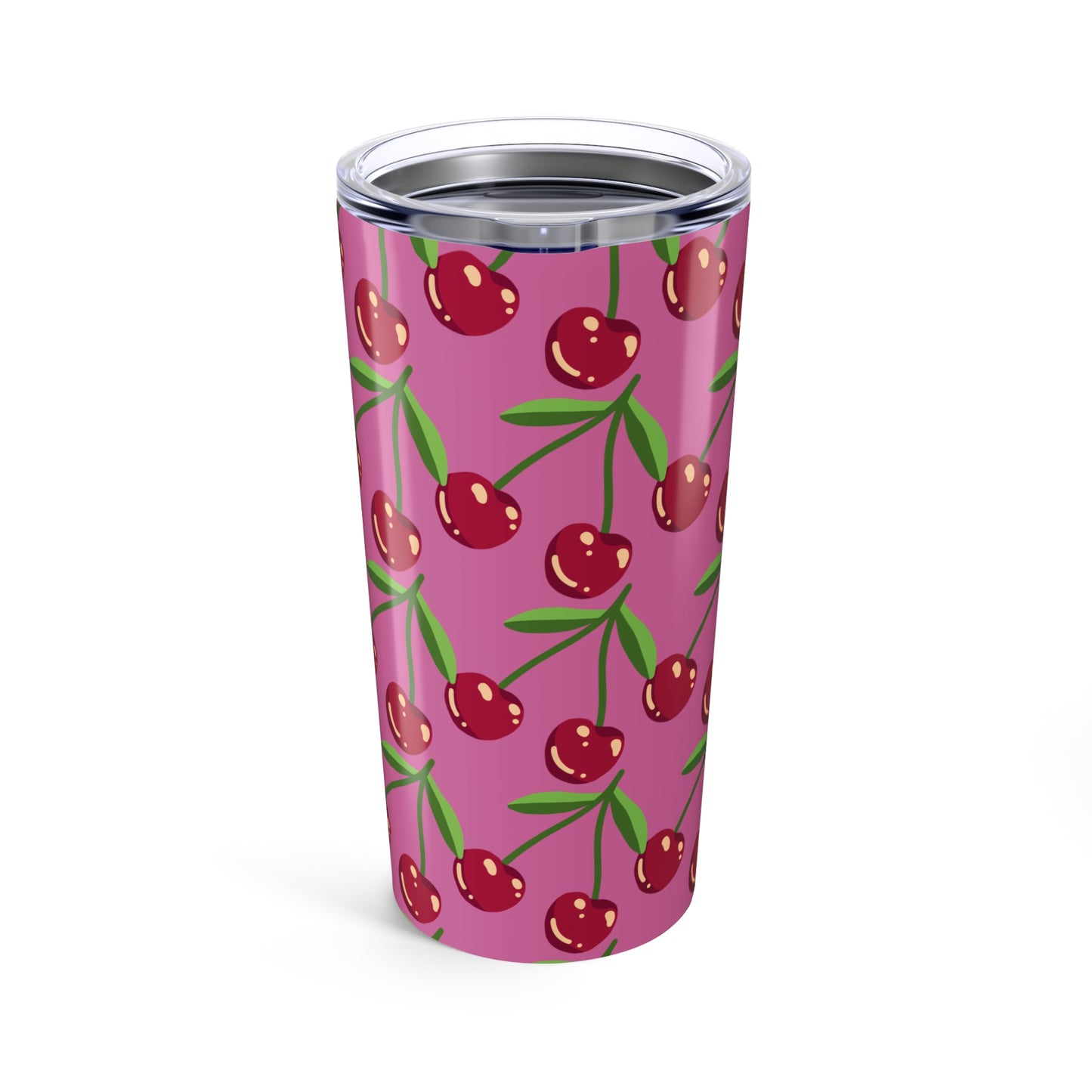 Blushing Cherry 20oz Tumbler - Cute Pink Fruit Insulated Drinkware for Summer Heating Up