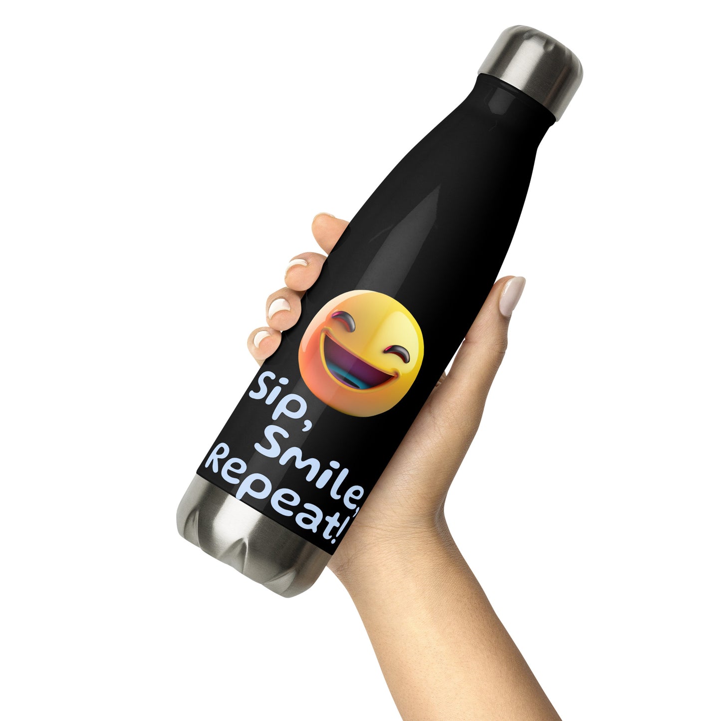 Stainless Steel Water Bottle - Sip and Smile