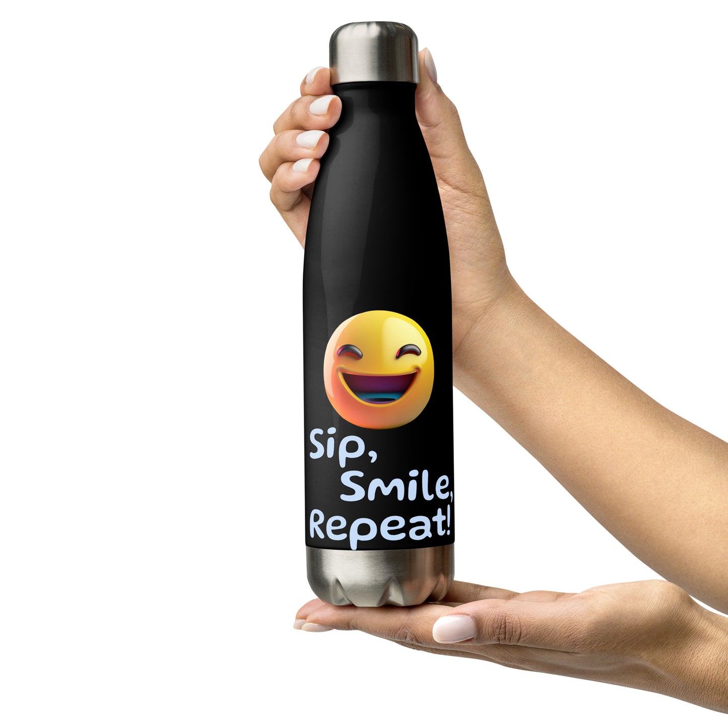 Stainless Steel Water Bottle - Sip and Smile