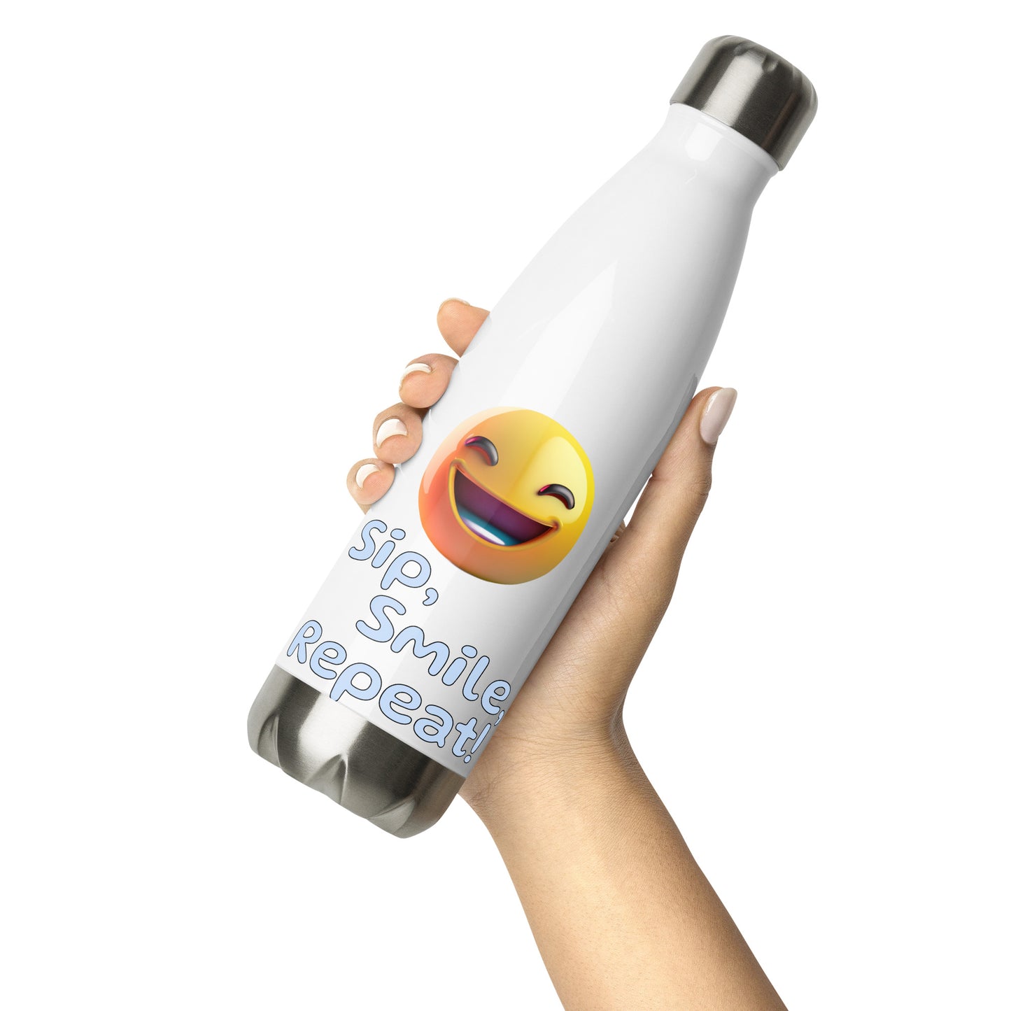 Stainless Steel Water Bottle - Sip and Smile