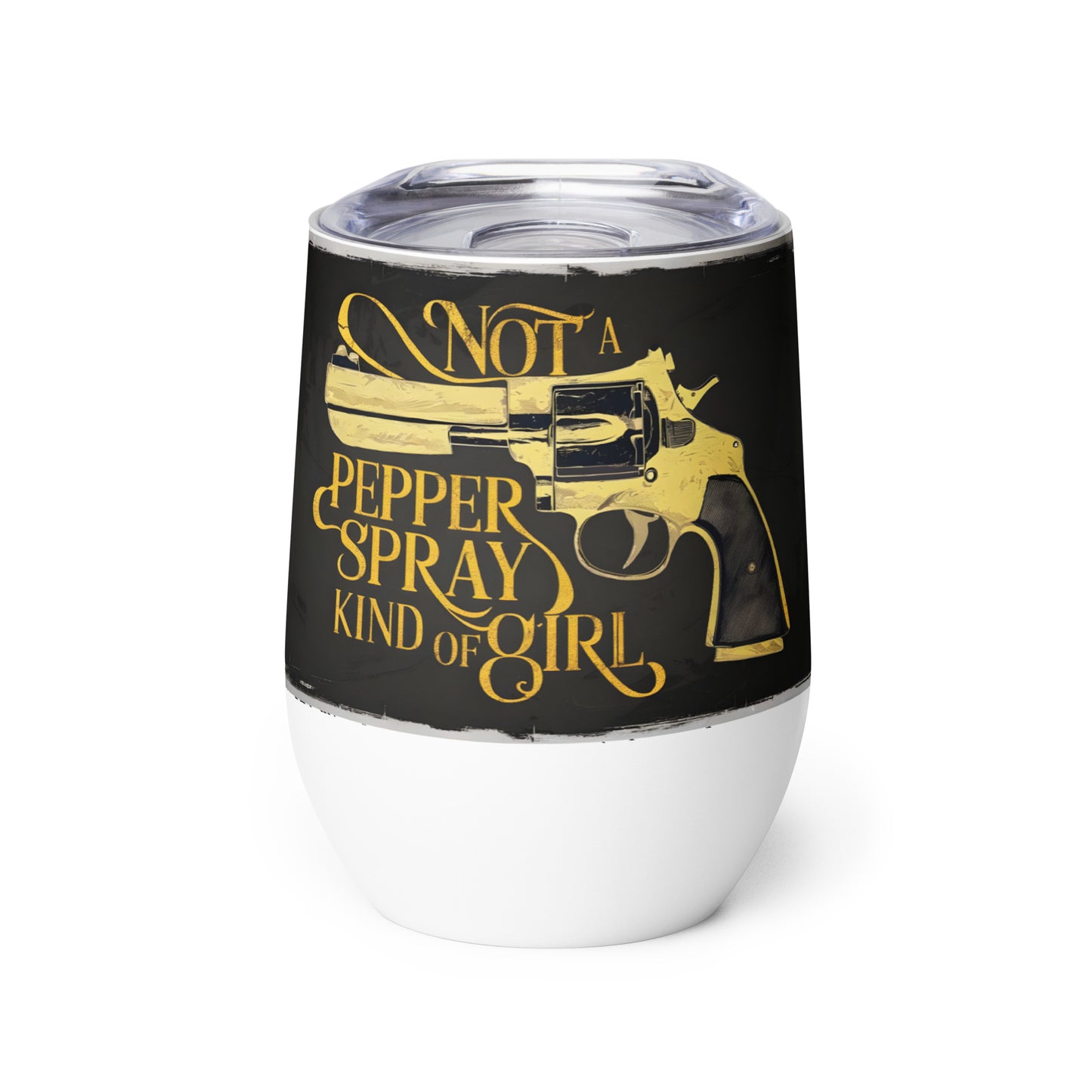 Stainless Steel Wine Tumbler - Gun Girl