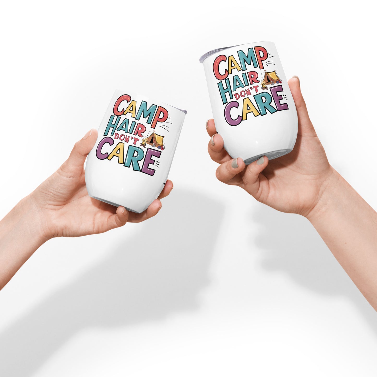 Stainless Steel Wine Tumbler - Camp Hair