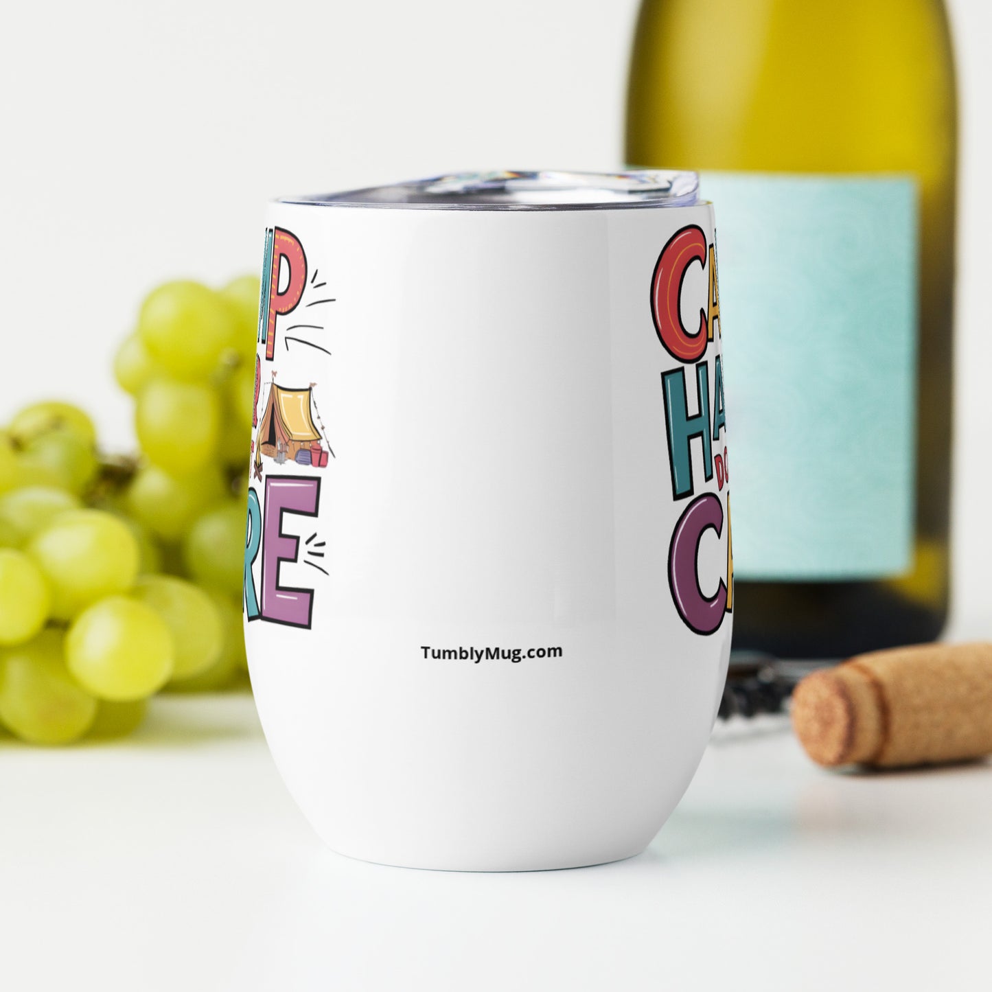 Stainless Steel Wine Tumbler - Camp Hair