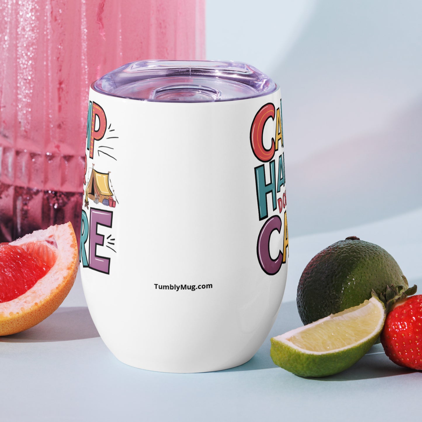 Stainless Steel Wine Tumbler - Camp Hair