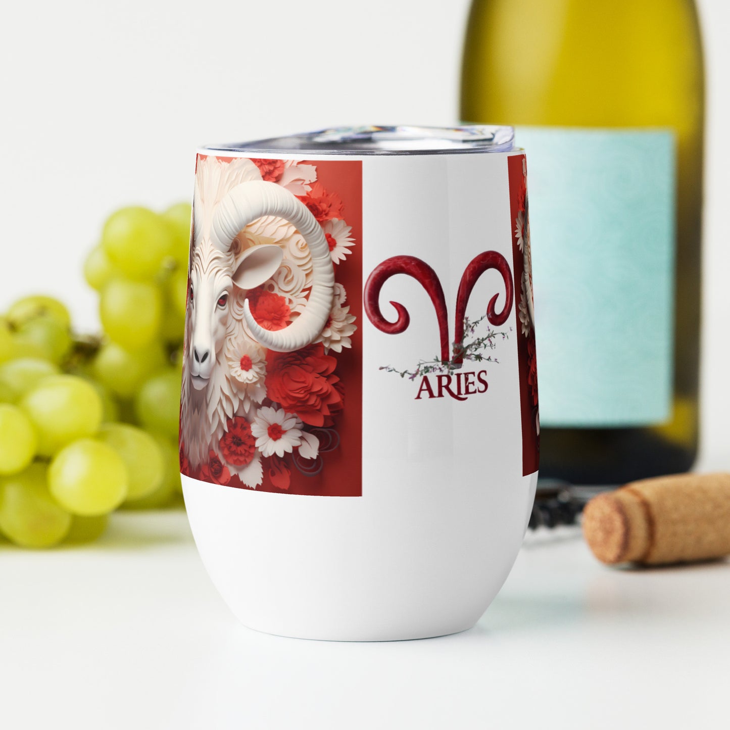 Stainless Steel Wine Tumbler - Aries #1