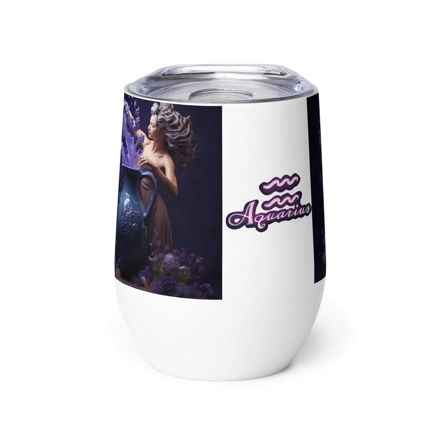 Stainless Steel Wine Tumbler - Aquarius #1