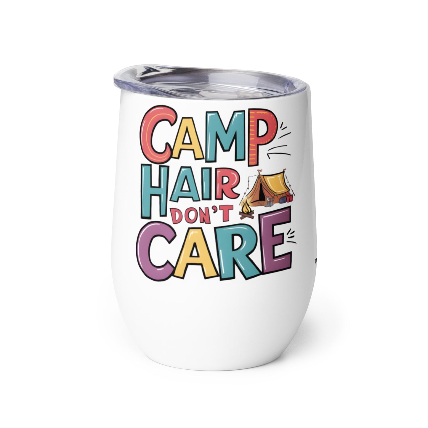 Stainless Steel Wine Tumbler - Camp Hair