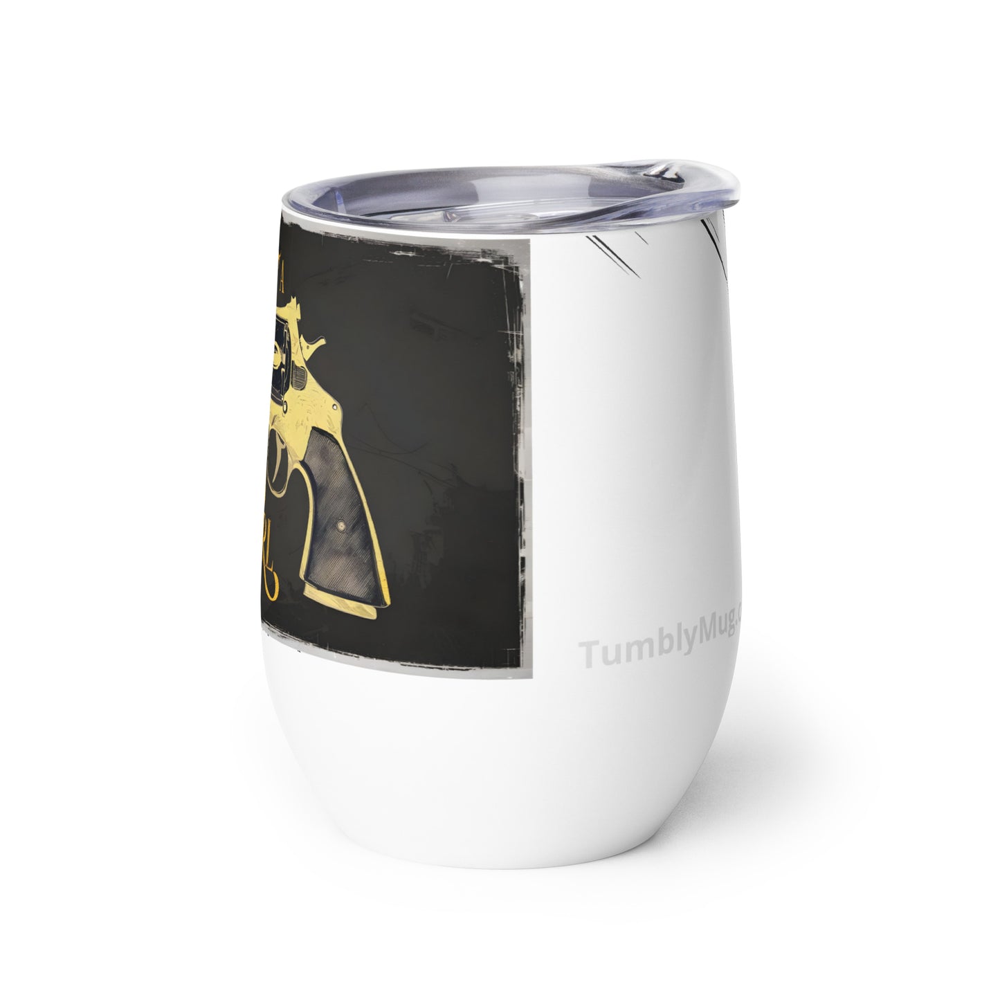 Stainless Steel Wine Tumbler - Gun Girl