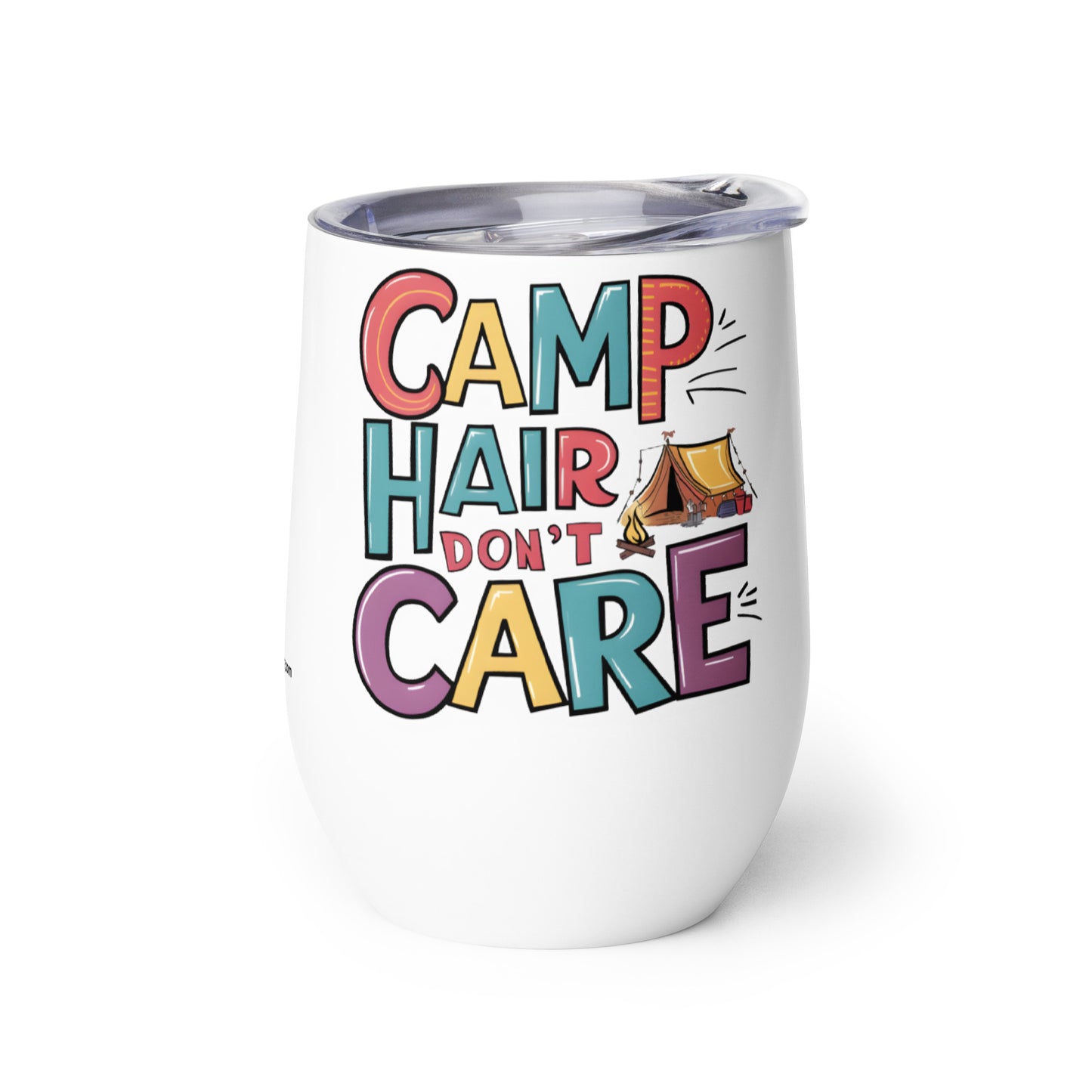 Stainless Steel Wine Tumbler - Camp Hair