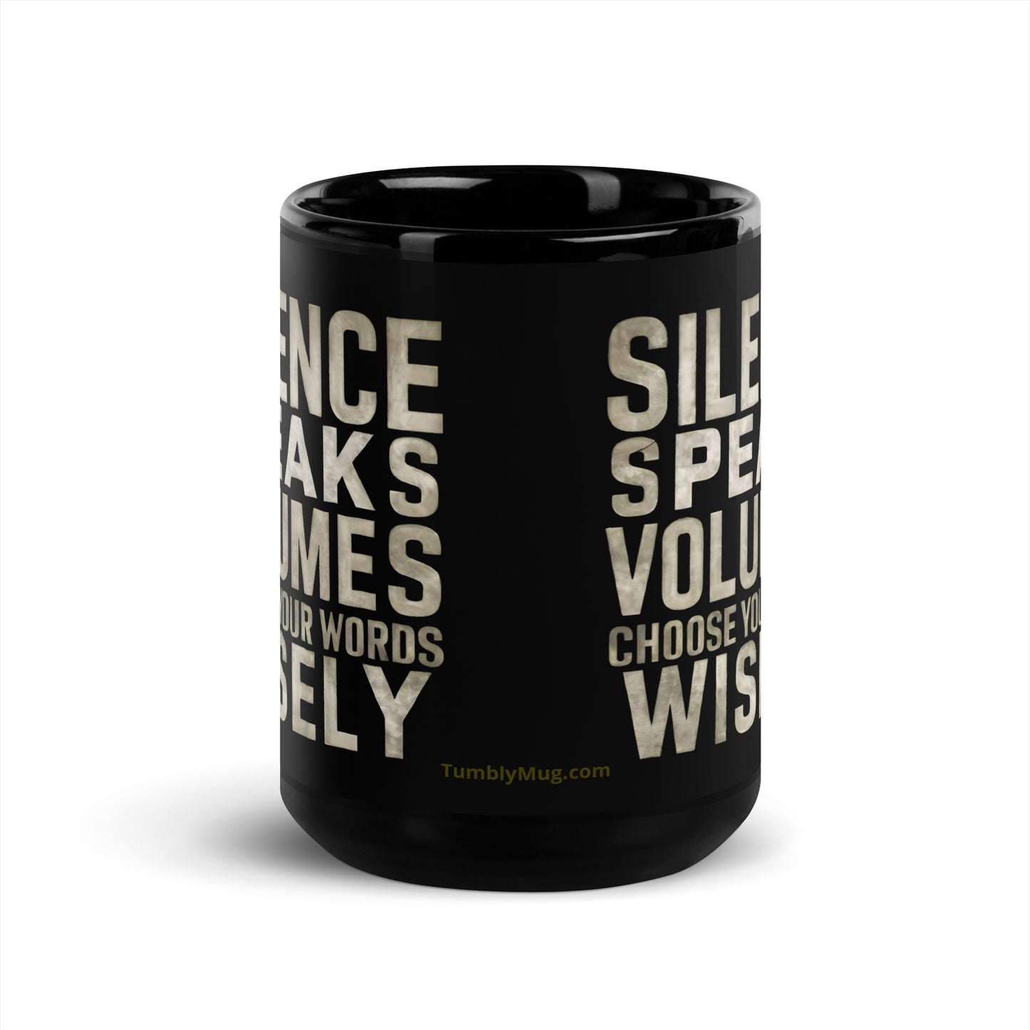 Black Glossy Mug - Silence