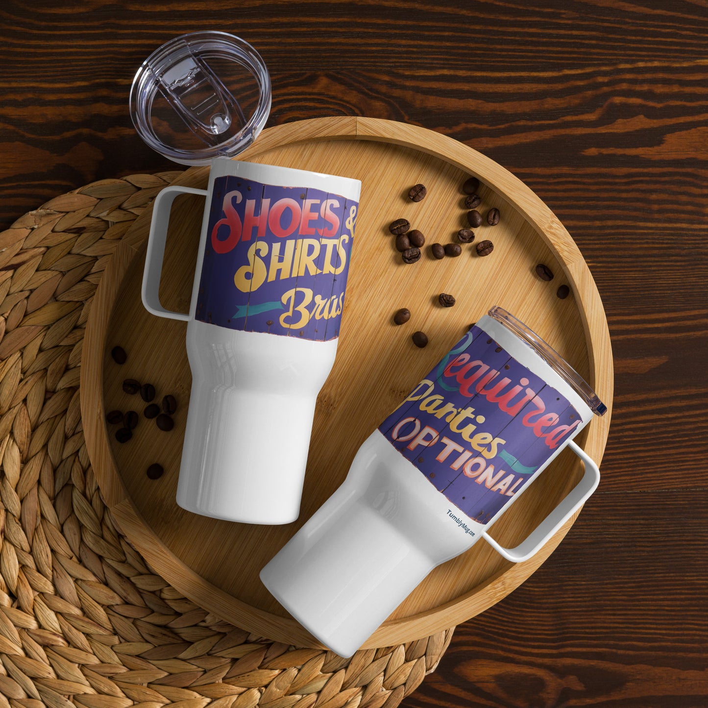 Travel mug with a handle - Shirts & Shoes