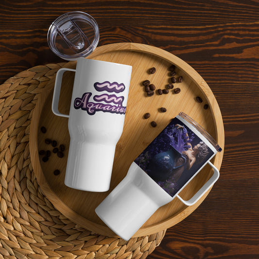 Travel mug with a handle - Aquarius