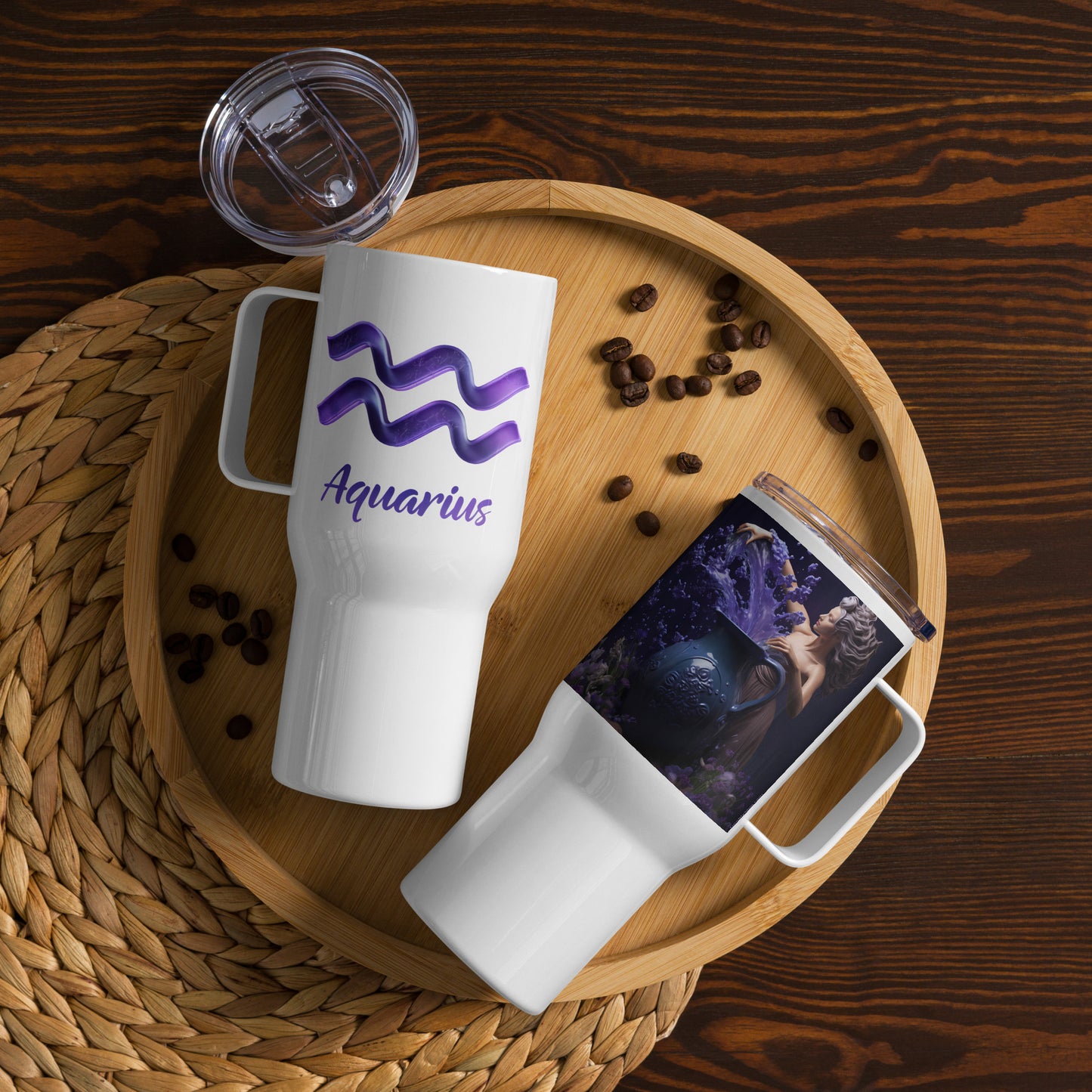 Travel mug with a handle - Aquarius#1