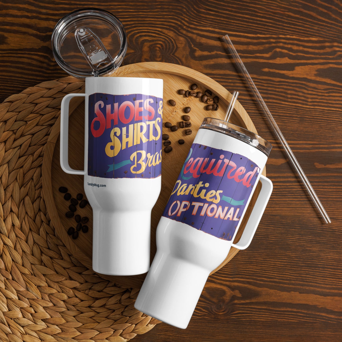 Travel mug with a handle - Shoes & Shirts