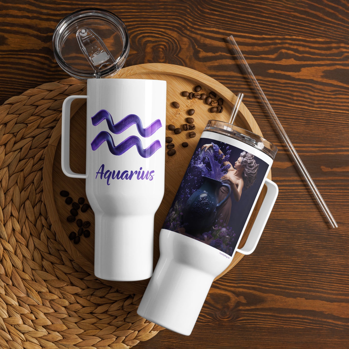 Travel mug with a handle - Aquarius#1